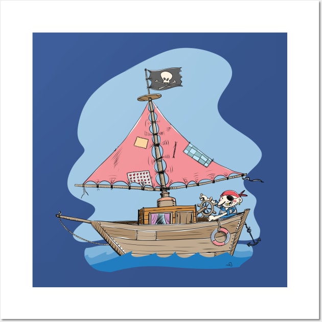 Cute little Pirate Wall Art by schlag.art